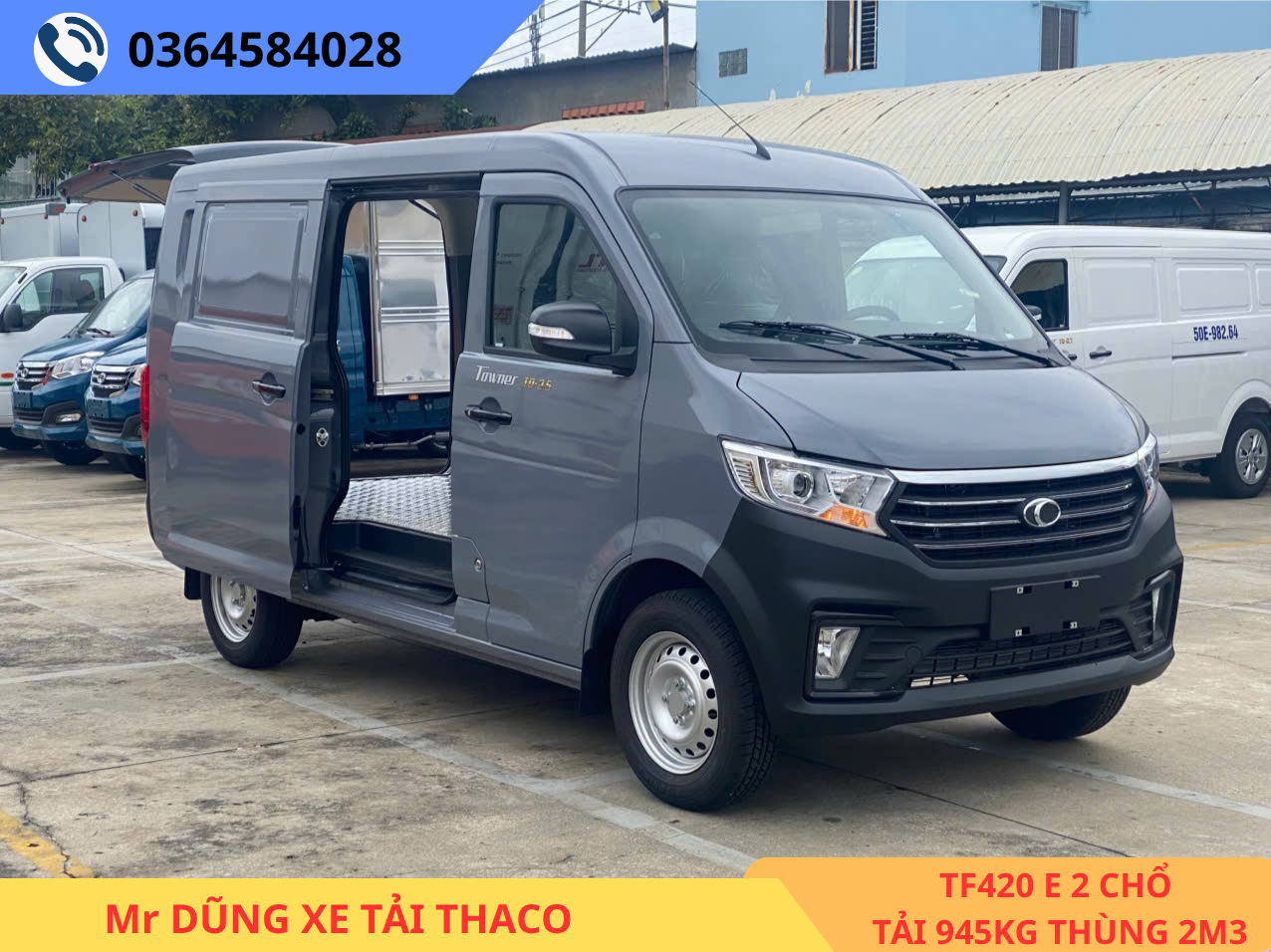 TF420E 2 CHỔ THÙNG 2M3 TẢI 945KG xe tải van tf420e 2 chổ