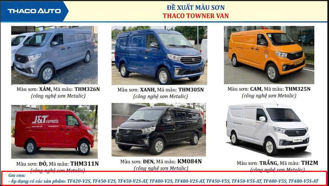 TF480 2 CHỔ DÀI 2M9 TẢI 945KG các màu xe van tiêu chuẩn thaco tf480 2 chổ tải 945kg thùng dài 2m9
